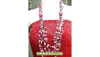 Fashion Necklaces Squins mix Pearls and Shells